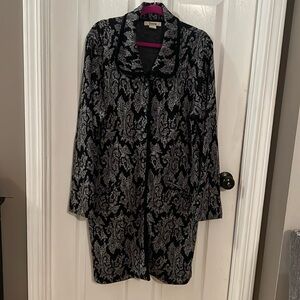 Black & Gray Button Up Jacket